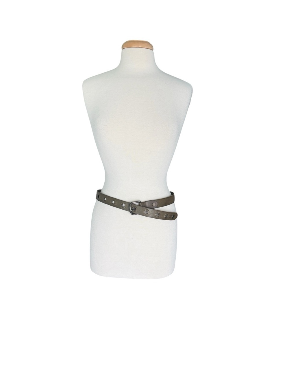 Joe's Jeans Olive Double-Wrap Studded Leather Belt Size Medium